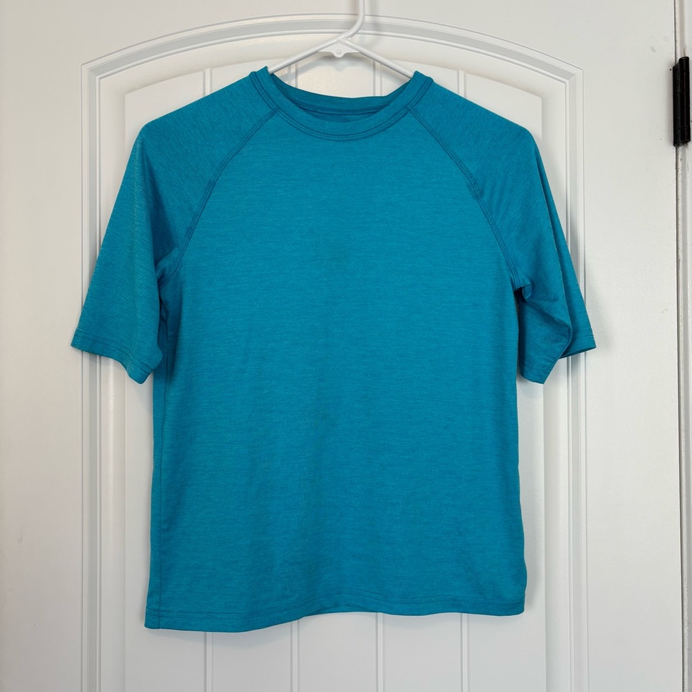 Wonder Nation Kids Blue Short Sleeve Rashguard Size XL 14/16